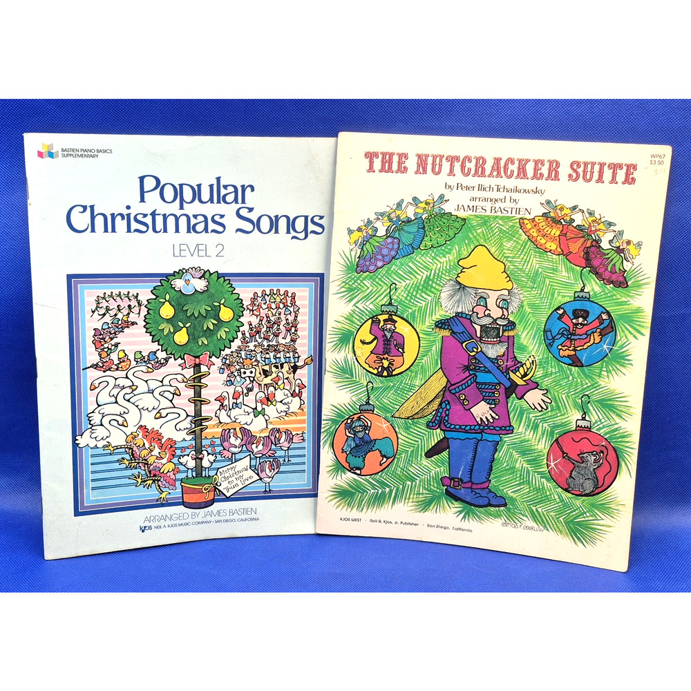 Bastien Level 2 Popular Christmas Songs & Nutcracker Suite Piano Books
